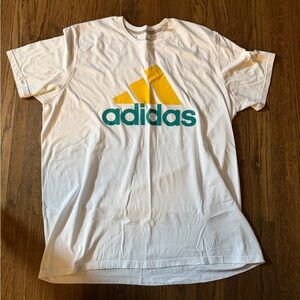 Adidas Tee with Yellow and Green Logo